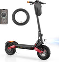 E Scooter mit Straßenzulassung, 80-100 KM Reichweite, 48V 15Ah, 10 Zoll Offroad Luftreifen, ABE Elektroroller mit Doppelter Stoßdämpfung, Faltbarer E Roller Offroad Belastung bis 150 KG, LED, App